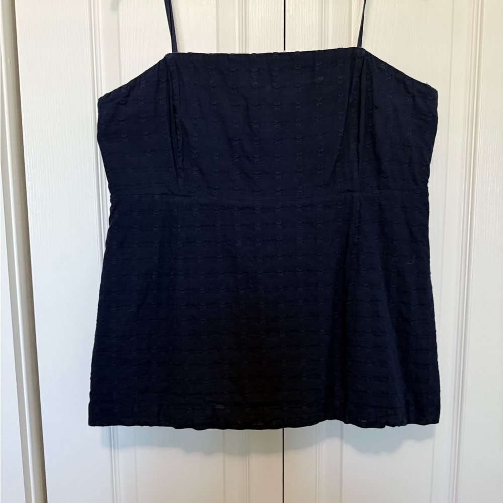 Strapless Navy Top